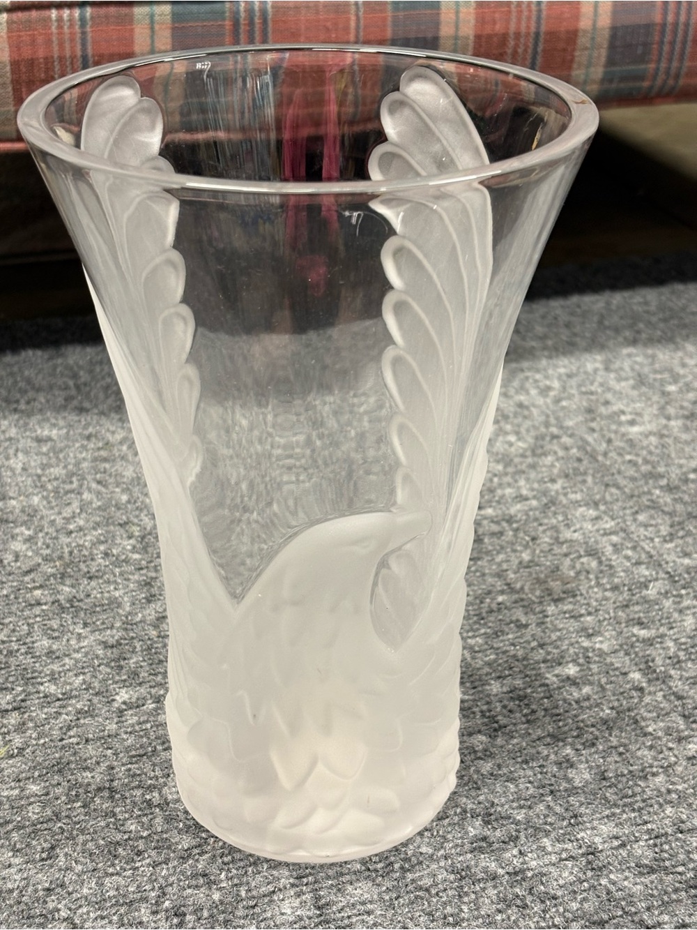 Crystal Ministries 50th Anniversary Frosted Vase with Eagle